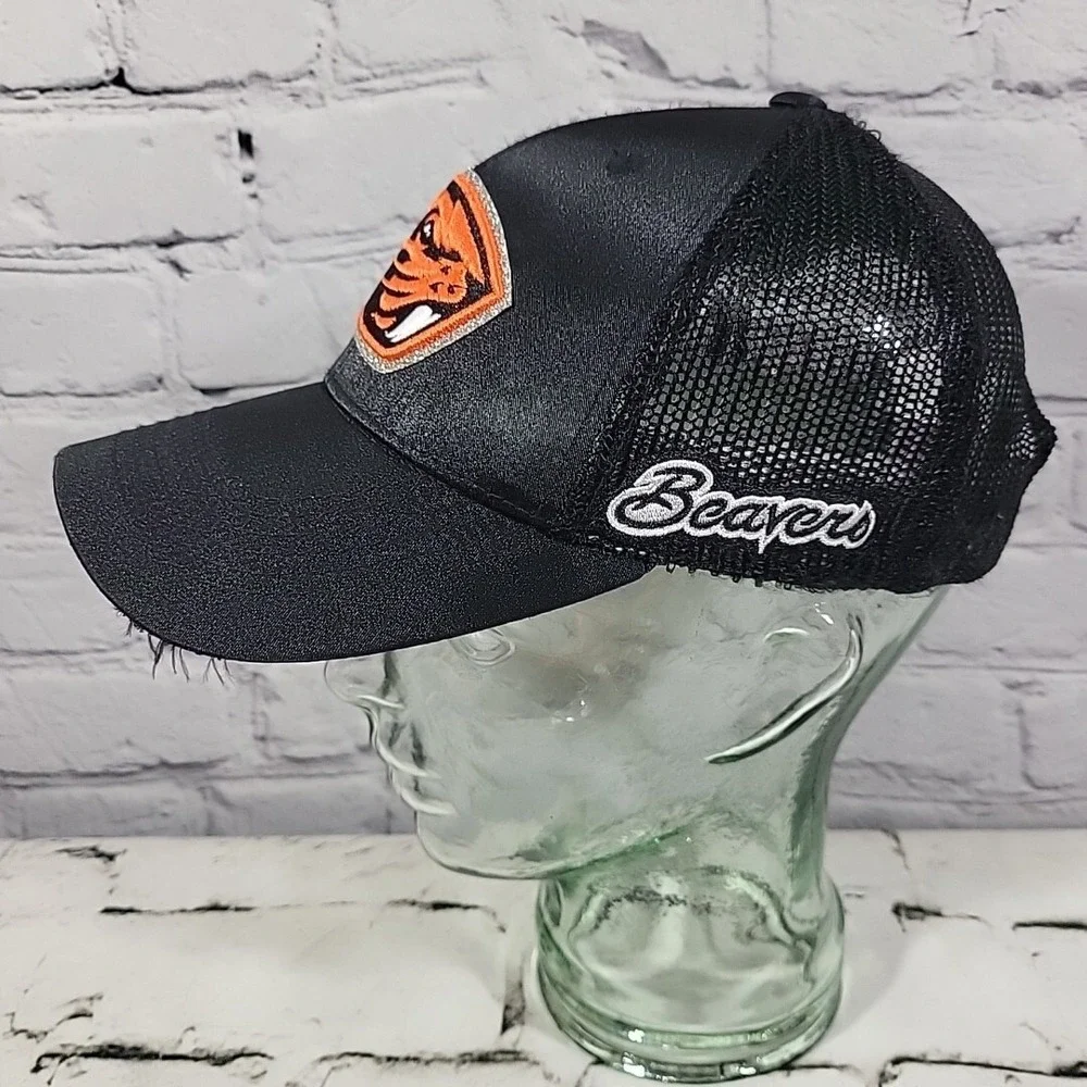 Oregon State Beavers‎ Hat Womens OSFM Black Glitter Strapback Ball Cap  Flaw